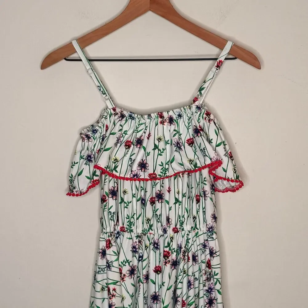 BCBGirls‎ Floral Handkerchief Dress Girls L 14/16 Boho Cottagecore Spring